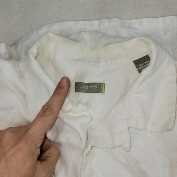 Linen Shirts Dress Mens Sz Large Lot Of 4 Spring Summer Beach Pool Bowling Shirt - Picture 6 of 10